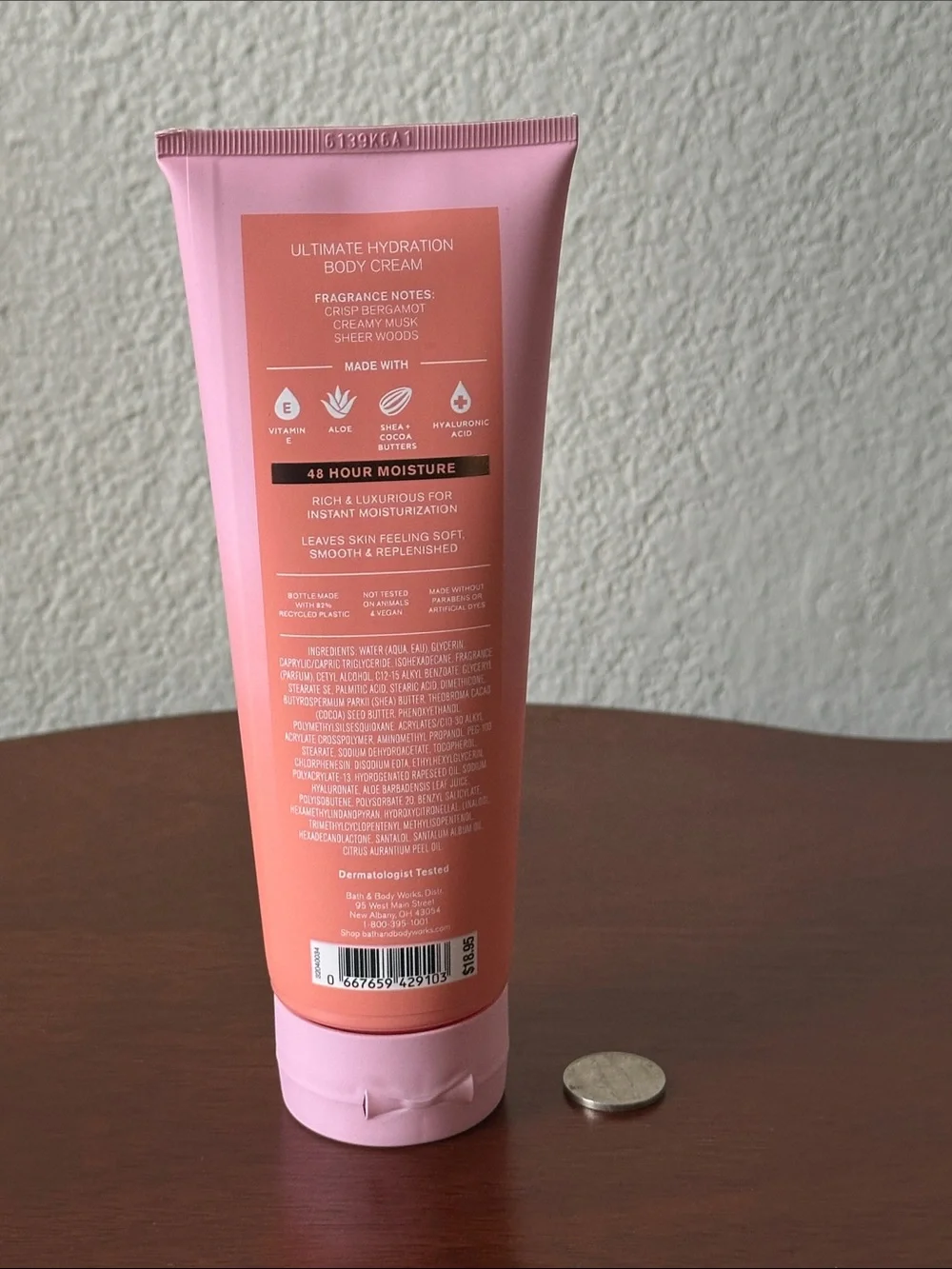 Bath & Body Works Fresh Musk Body Cream - Pink to Coral